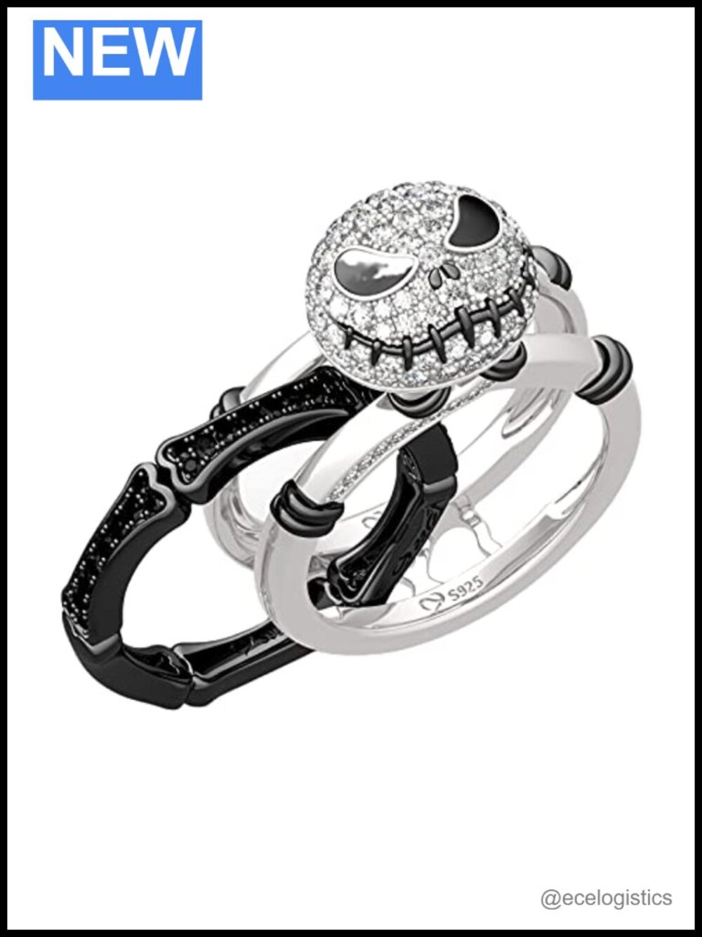 Sterling Silver Interchangeable Ring Set Halo Wedding Engagement